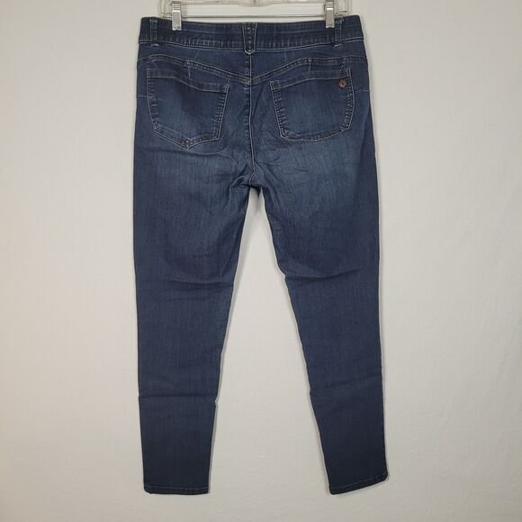 Democracy "Ab"solution Jeans Size 12 Blue Booty Lift Jegging B1105ADBX Mid Rise - Picture 2 of 11